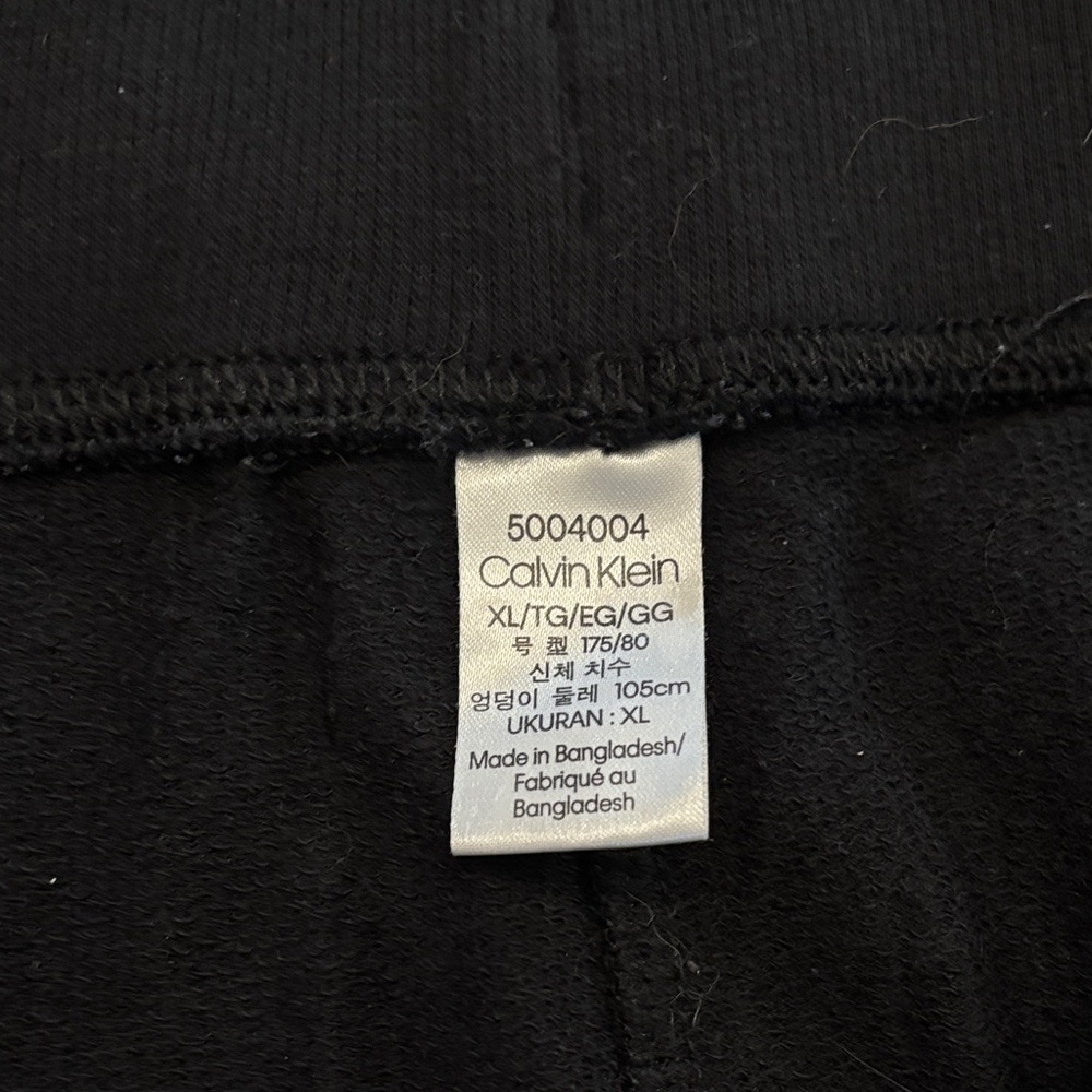 Calvin Klein Black Joggers with White Logo - Picture 3 of 4